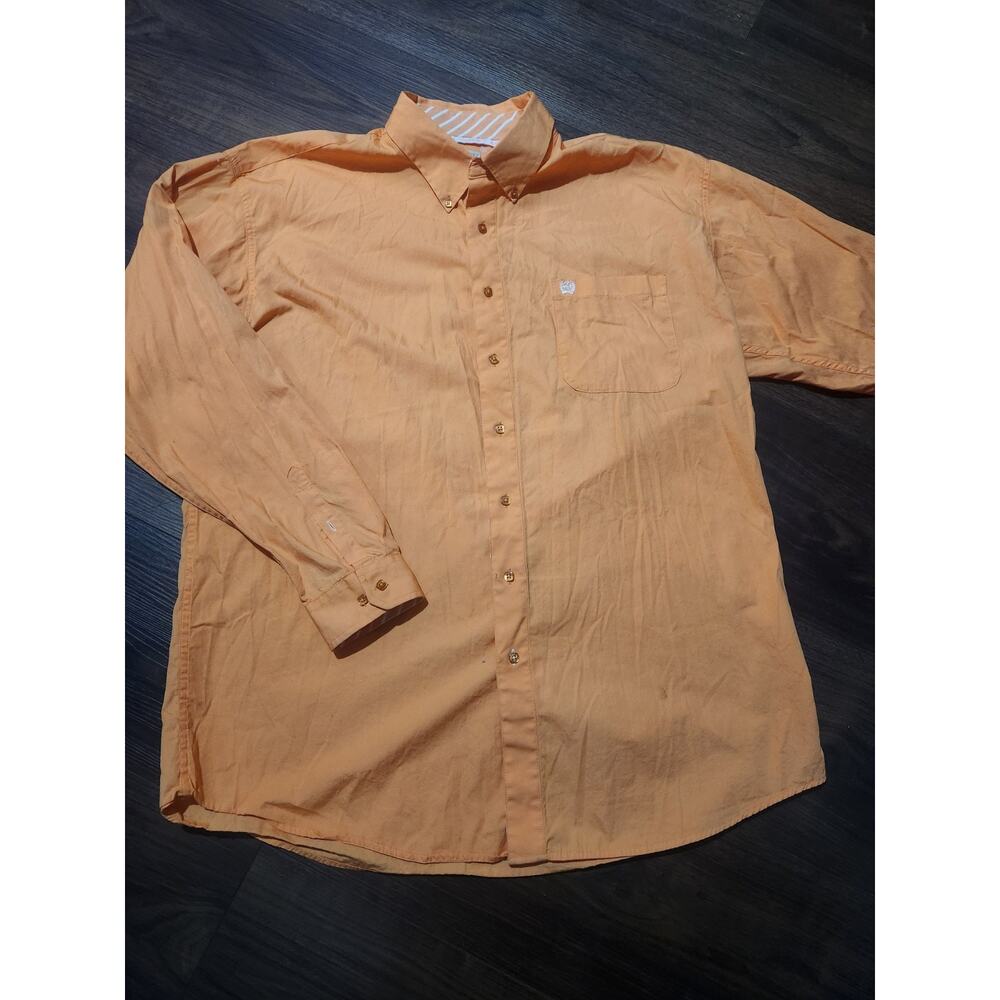 Cinch Orange Long Sleeve Button-Down Shirt